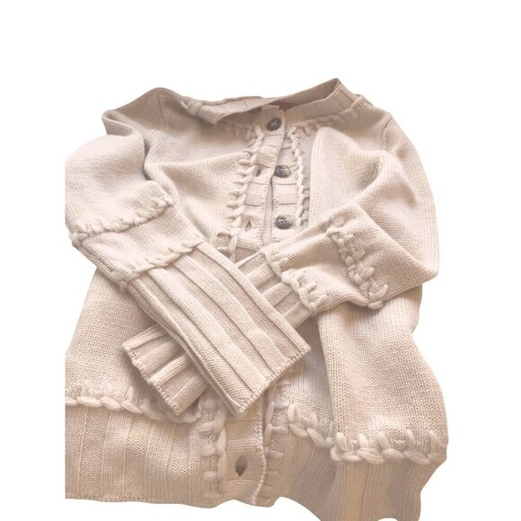 Les Copains womens cardigan beige wool mohair exceptional cond - Picture 5 of 7
